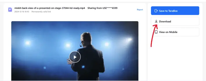 terabox link video download